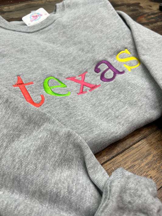 Multi Color Texas Sweatshirt - PREORDER