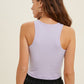 Ribbed Cropped Tank with Bra Insert
