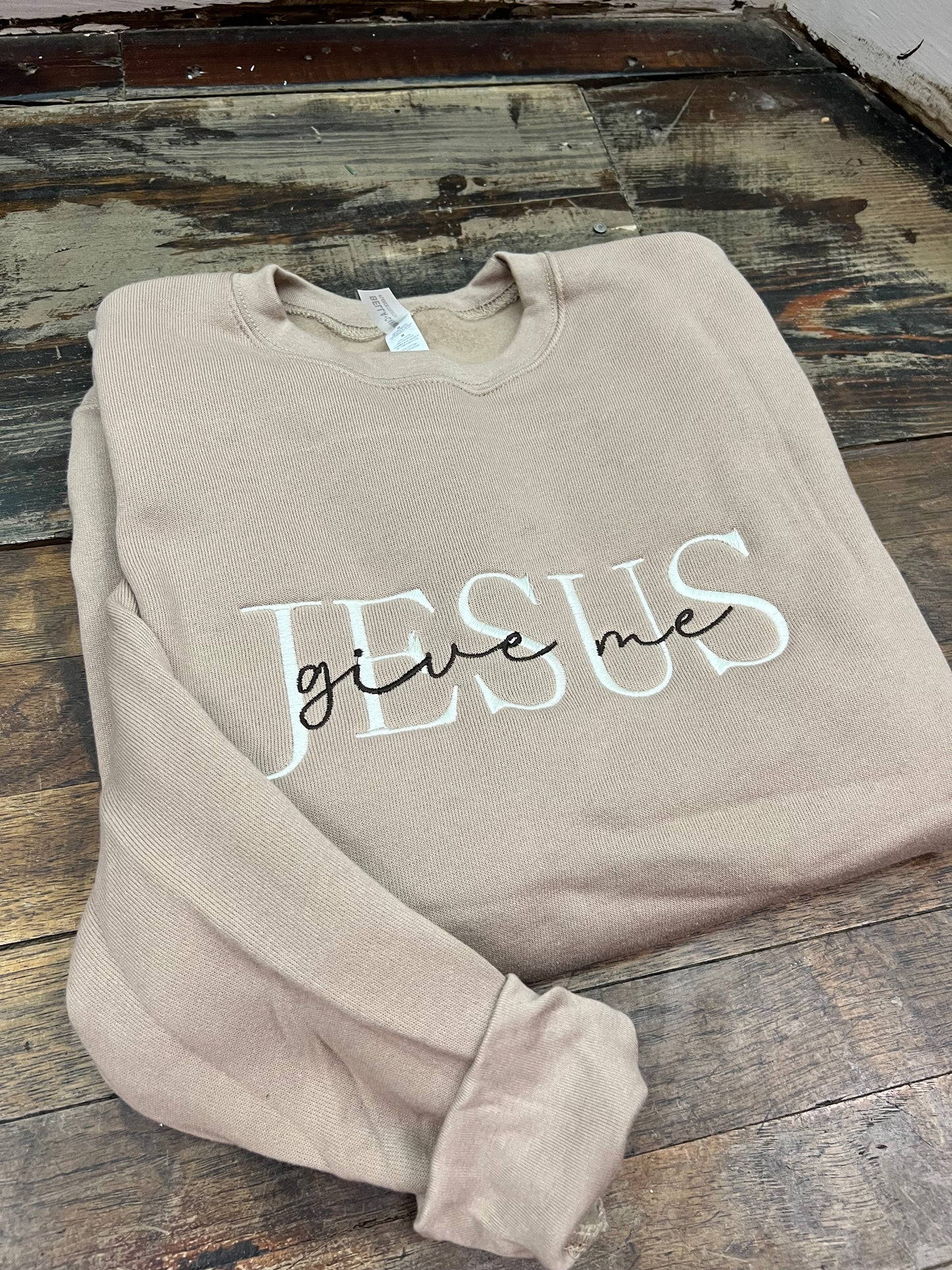 Give Me Jesus Embroidered Sweater