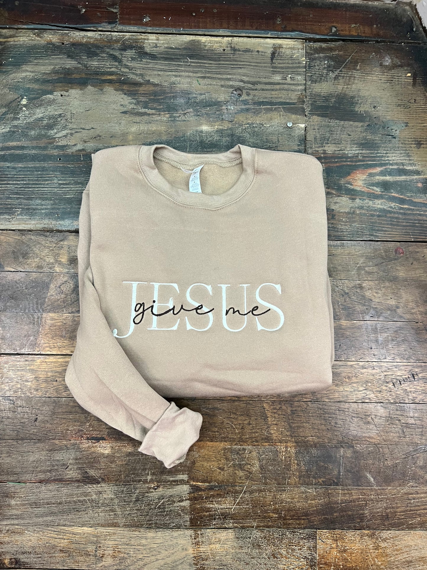 Give Me Jesus Embroidered Sweater