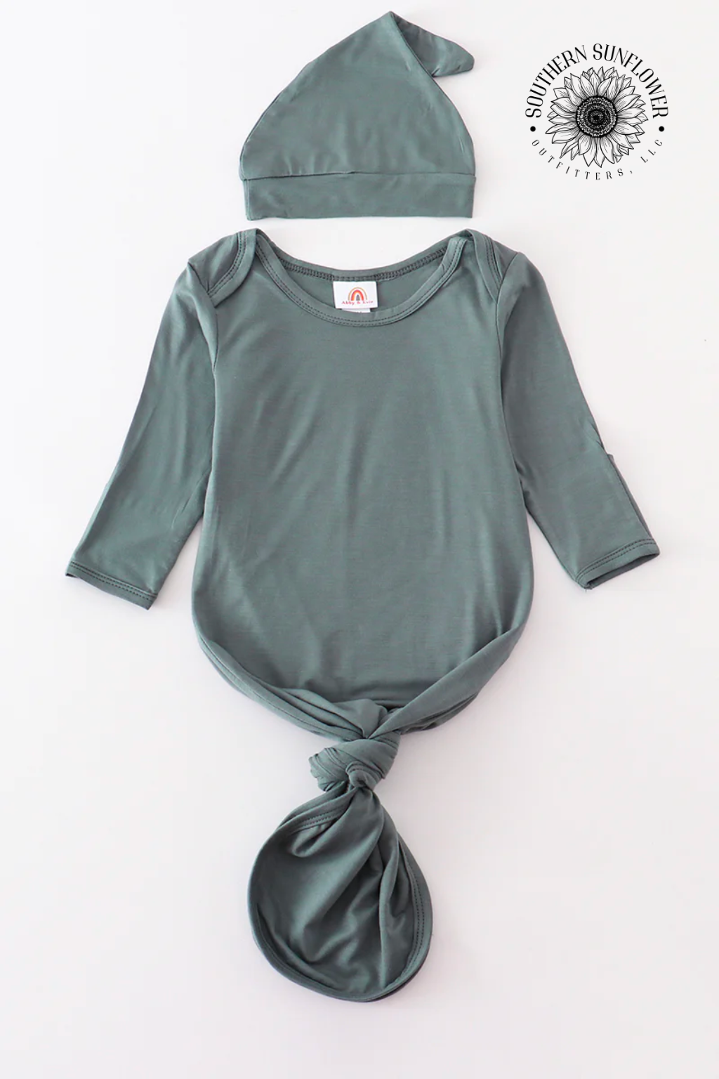 Turquoise Bamboo Baby Gown